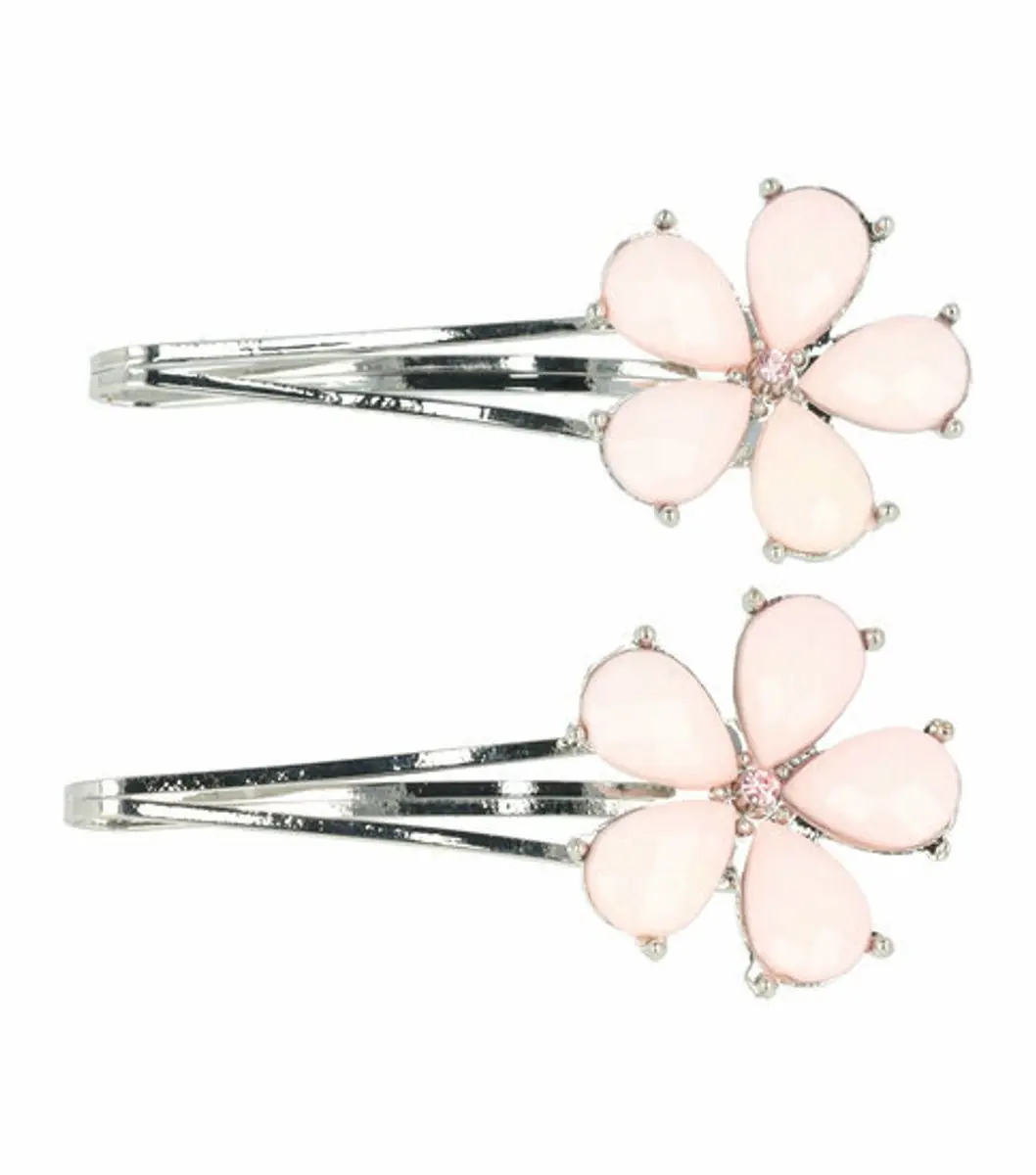 Haarsoires Schuifspeldjes 5cm Roze - Bloem - 2 Stuks