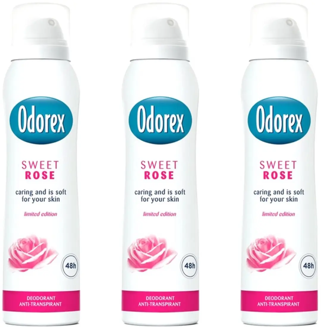 Odorex Deo Spray Sweet Rose 3x150ml