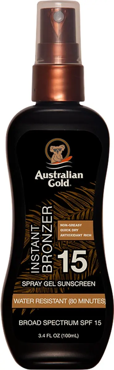 Australian Gold SPF 15 Spray Gel met Bronzer 100ml