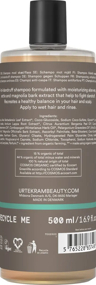 Urtekram Brandnetel Shampoo Anti-roos 500ml - 6 Stuks