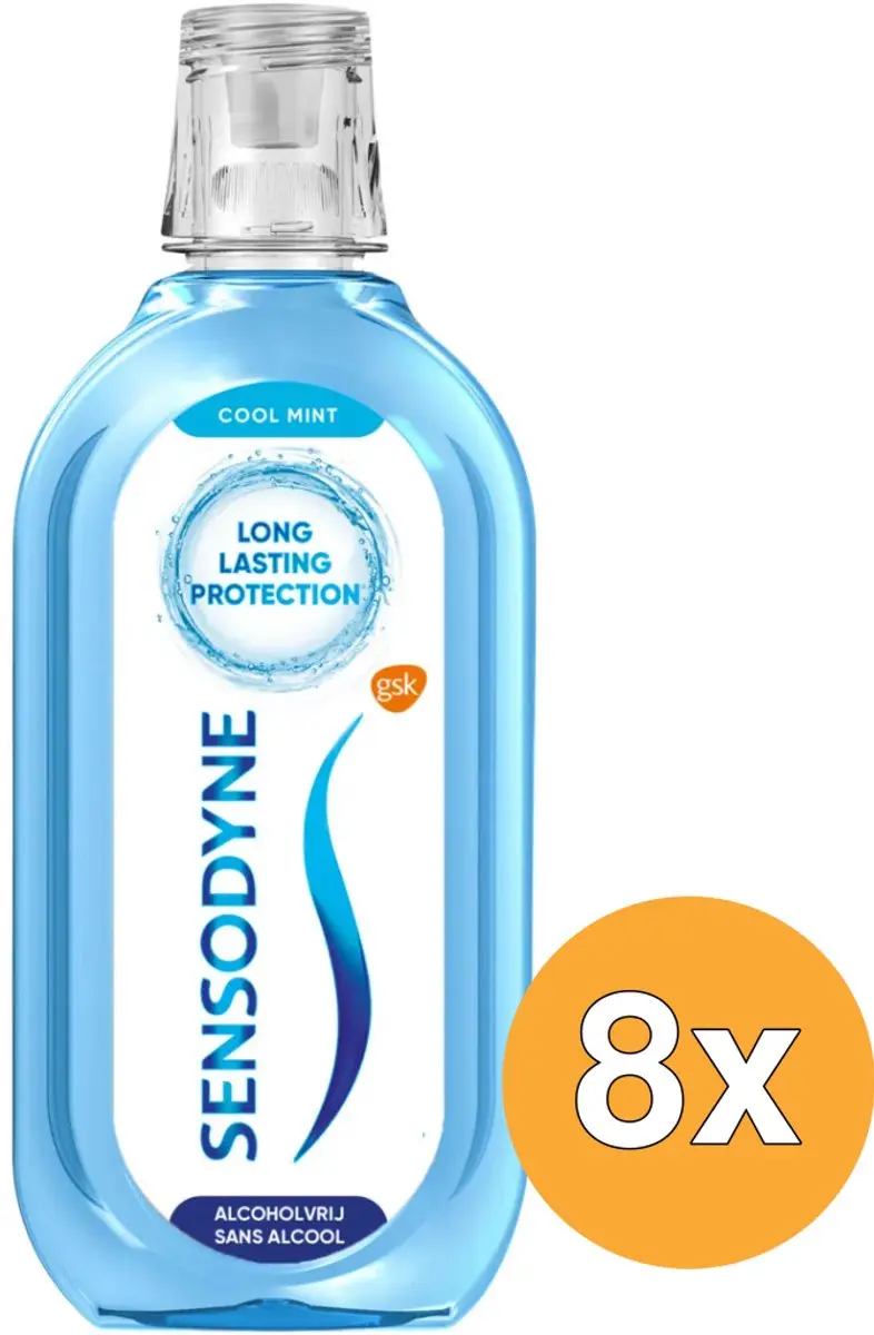 Sensodyne Mondwater Fresh & Cool 500ml - 8 Stuks