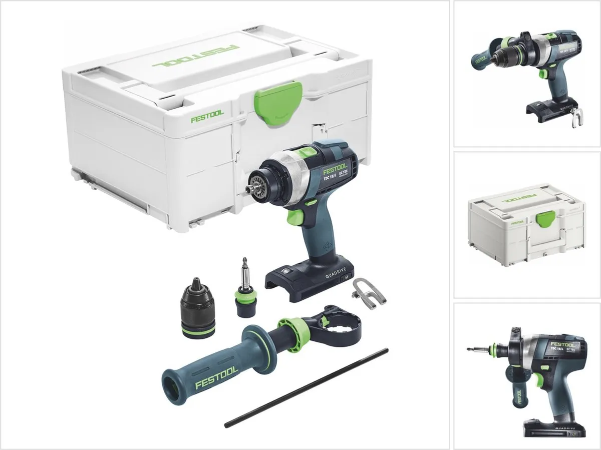 Festool TDC 18/4 I-Basic QUADRIVE Accu Schroefboormachine - 13mm