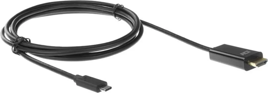 ACT AC7315 USB-C naar HDMI Kabel 4K@60Hz - 2m - Zwart