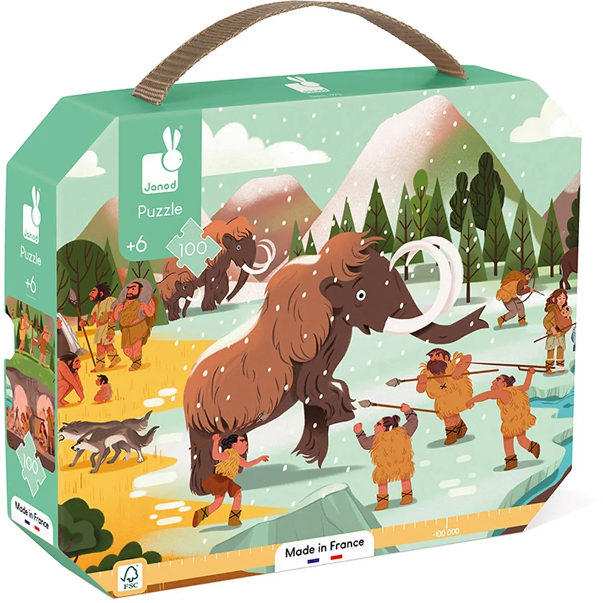 Janod Puzzel Prehistorie 100 Stuks