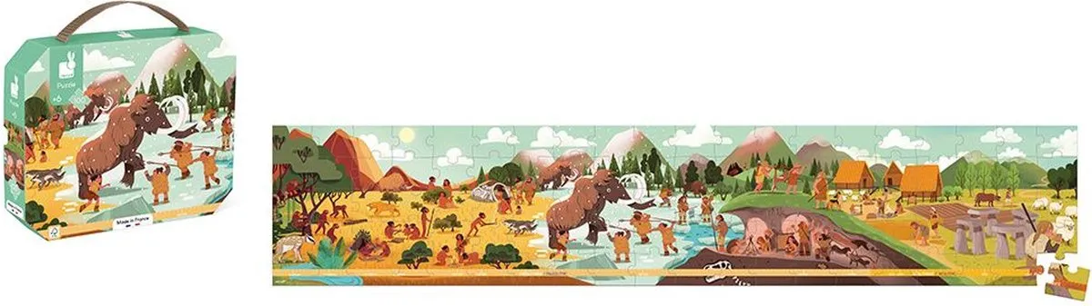 Janod Puzzel Prehistorie 100 Stuks - Puzzelkoffer