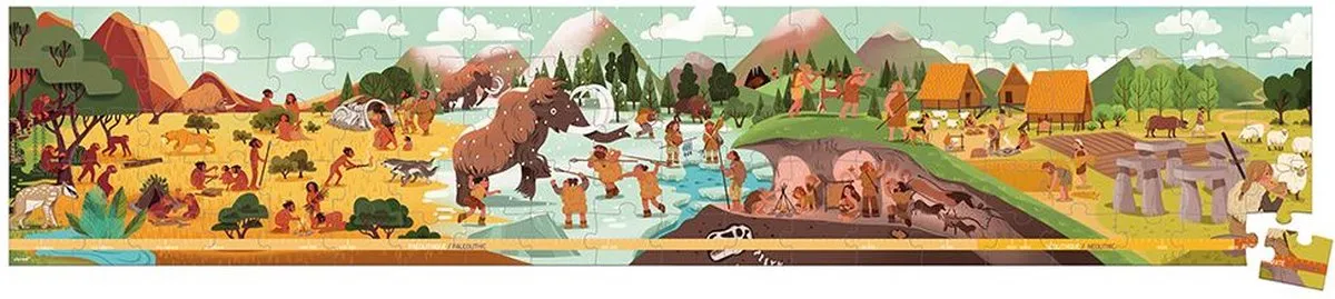 Janod Puzzel Prehistorie 100 Stuks - Puzzelkoffer