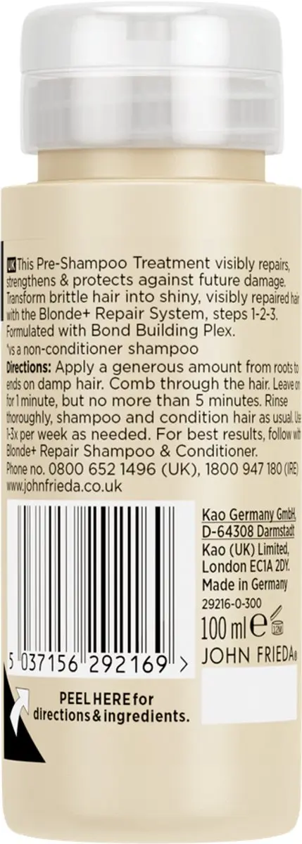 John Frieda Pre-Shampoo Blonde+ Repair 250ml - afbeelding 6 van 6