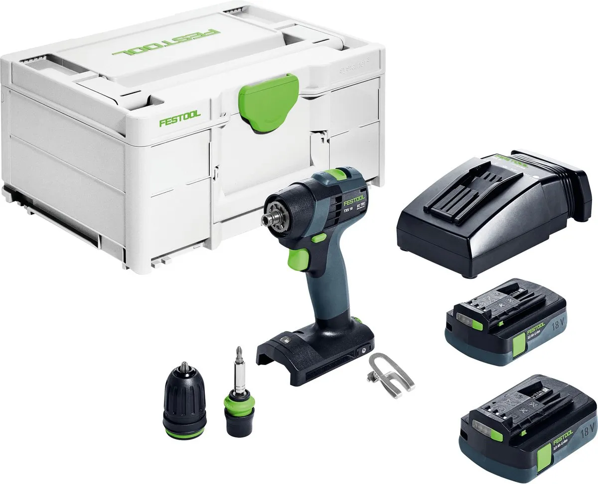 Festool TXS 18 C 3,0-Plus Accu Schroefboormachine 18V - 2x Accu 3,0Ah