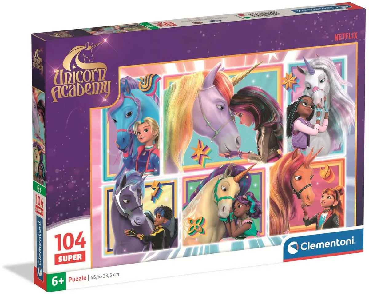 Clementoni Puzzel Unicorn Academy 104 Stuks