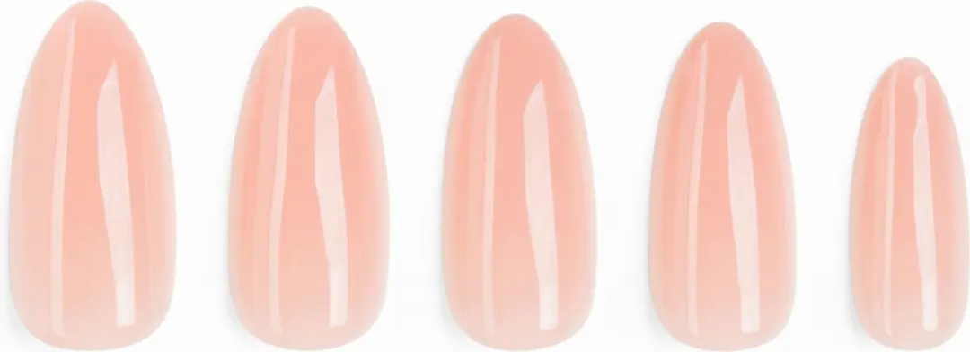 Artistic Nail Design Colourluxe Press On Tips Blushing Bombshell - Short Almond