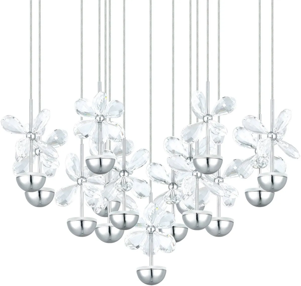 Eglo Pianopoli Hanglamp 15 LED - Ø50cm - Chroom