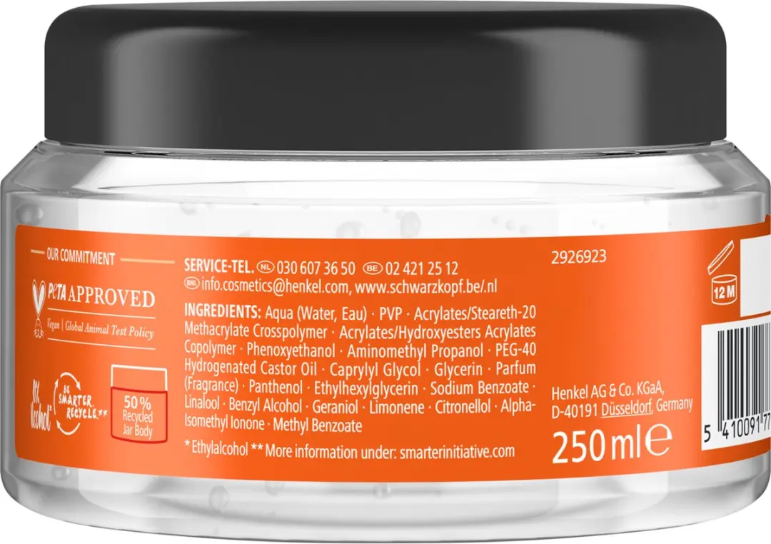 Taft Maxx Power Styling Gel - 6x250ml