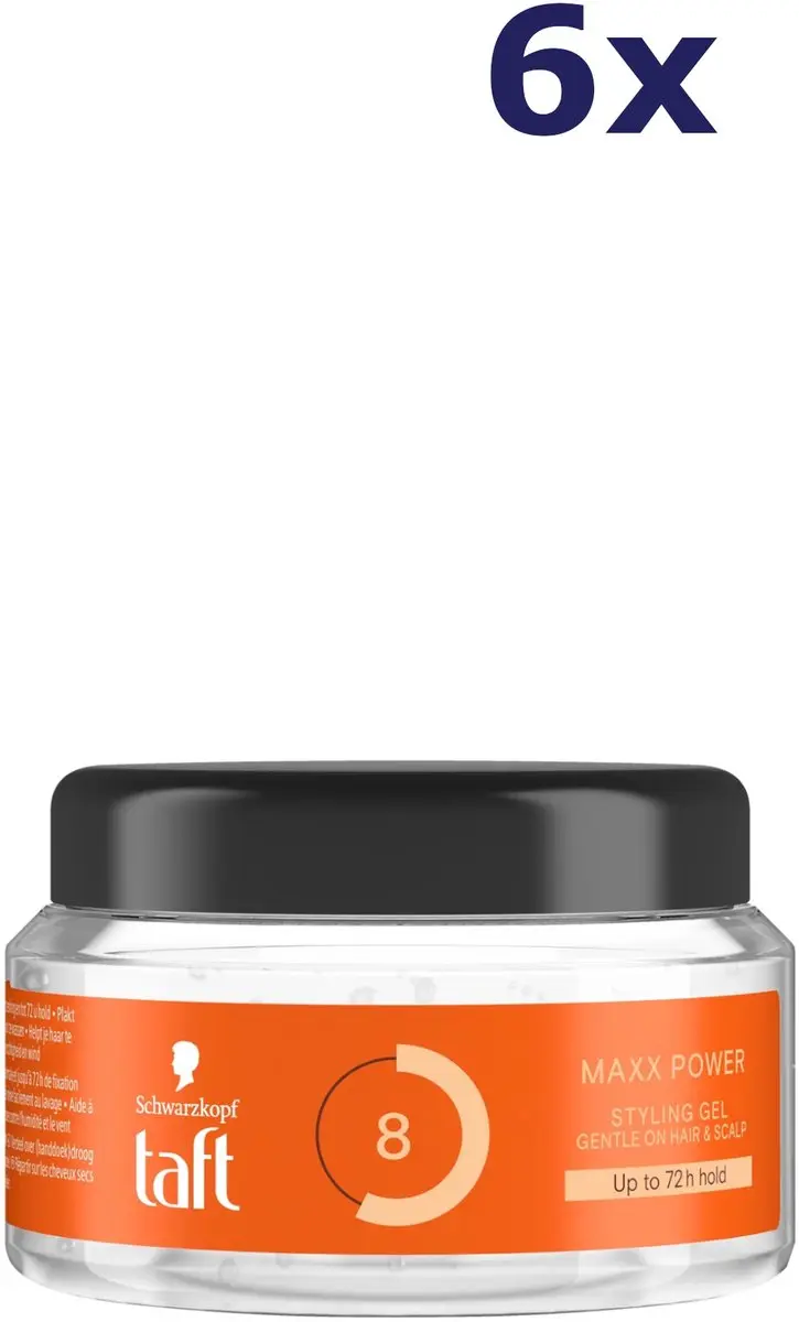 Taft Maxx Power Styling Gel - 6x250ml