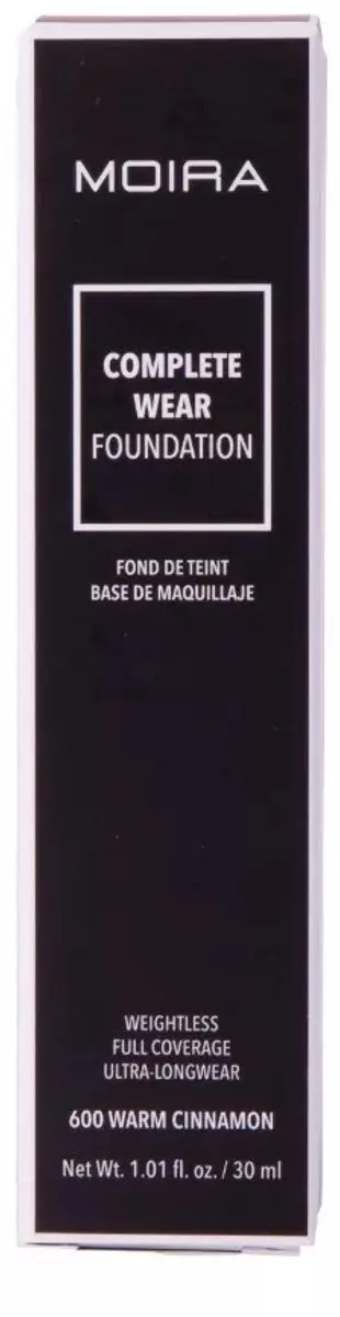 Moira Beauty Complete Wear Foundation 600 Warm Cinnamon - 30ml
