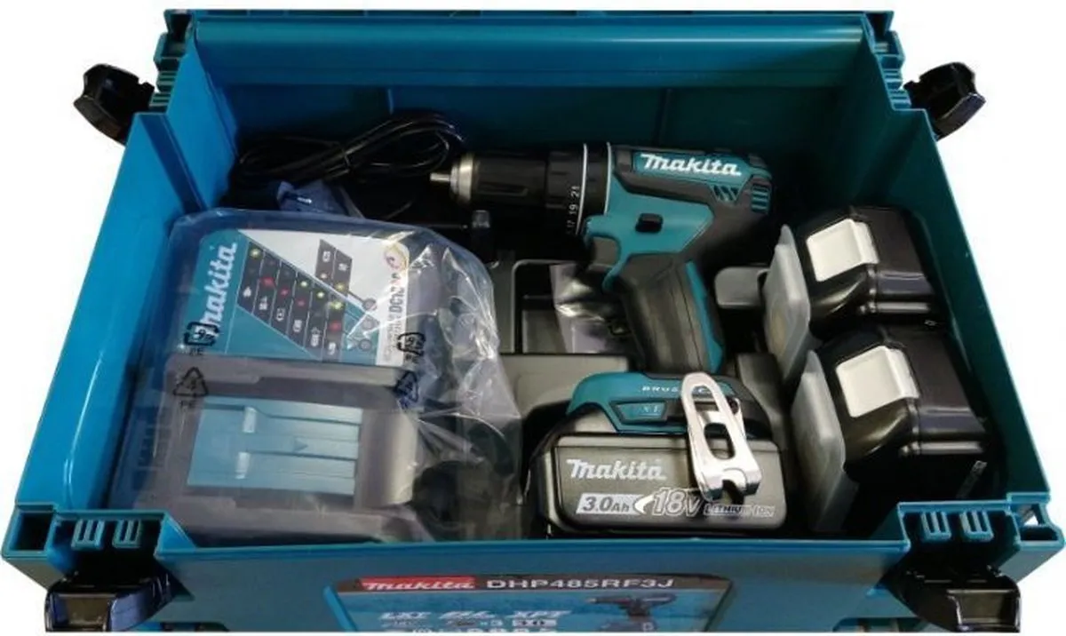 Makita DHP485RF3J Klop-/Schroefboormachine 18V - 3x 3.0Ah