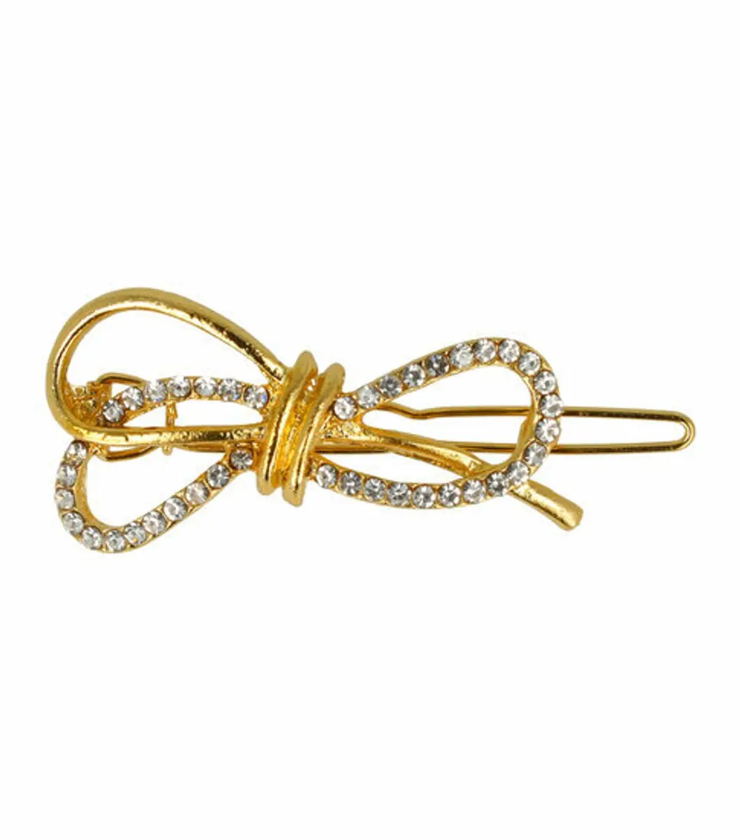 Haarsoires Haarspeld 4cm - Goud met Strass