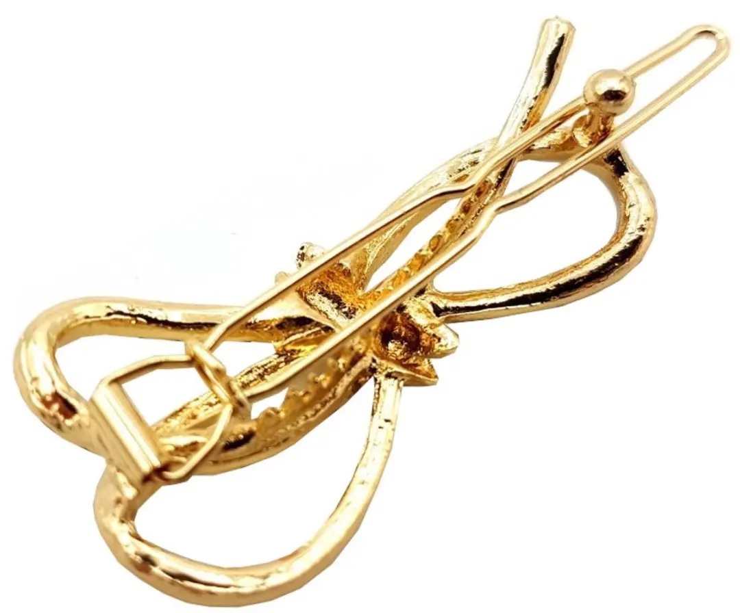 Haarsoires Haarspeld 4cm - Goud met Strass