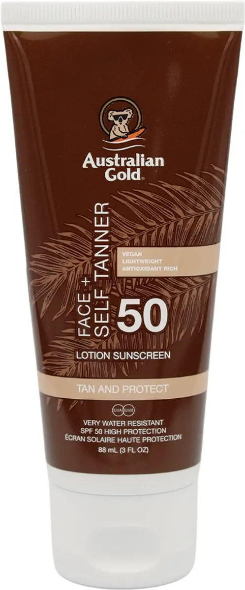Australian Gold SPF 50 Zelfbruiner Gezicht 88ml