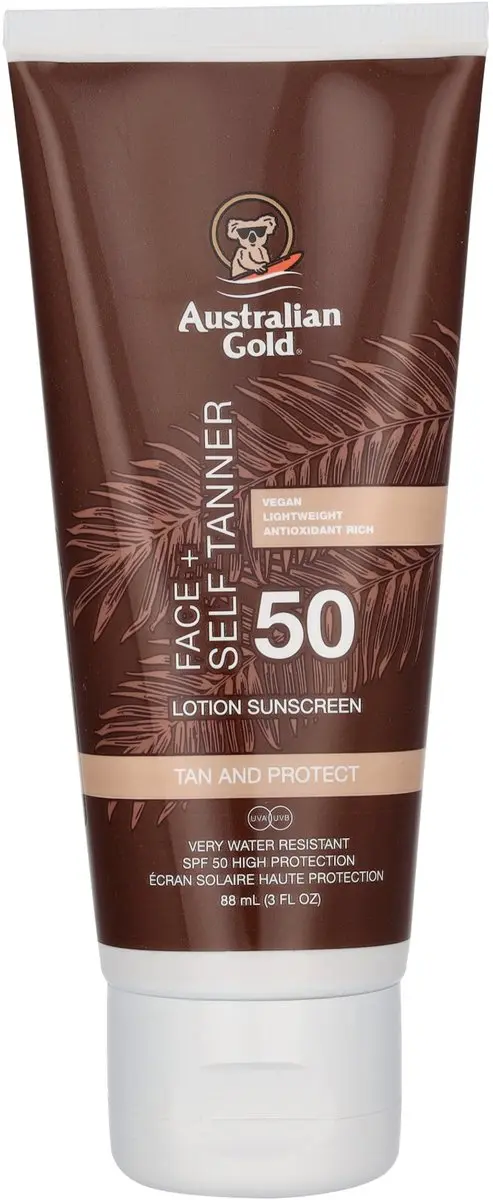 Australian Gold SPF 50 Zelfbruiner Gezicht 88ml
