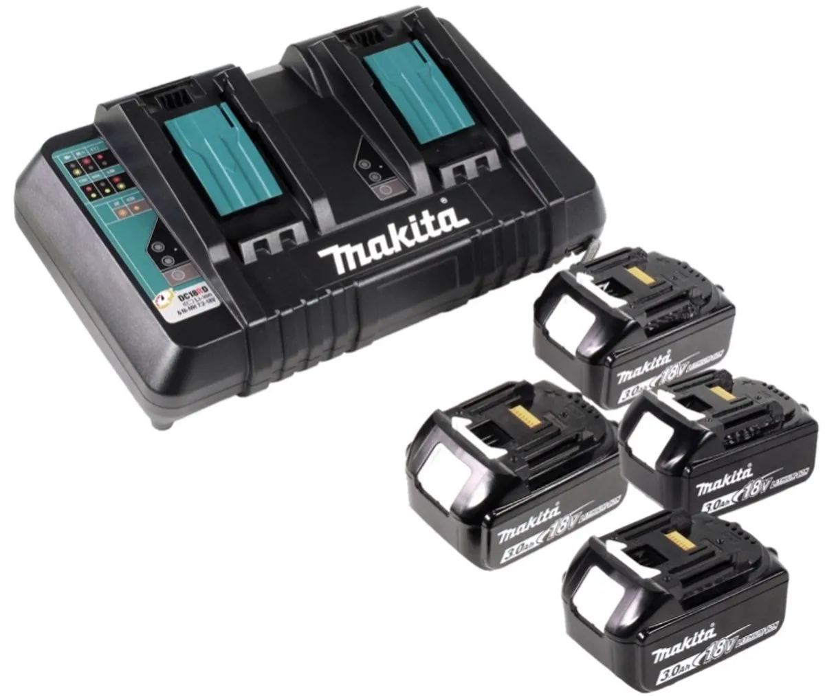 Makita DLM 432 PF4 Accu Grasmaaier 36V - 43cm Borstelloos - 4x 3.0Ah Accu + Dubbele Lader - afbeelding 5 van 5