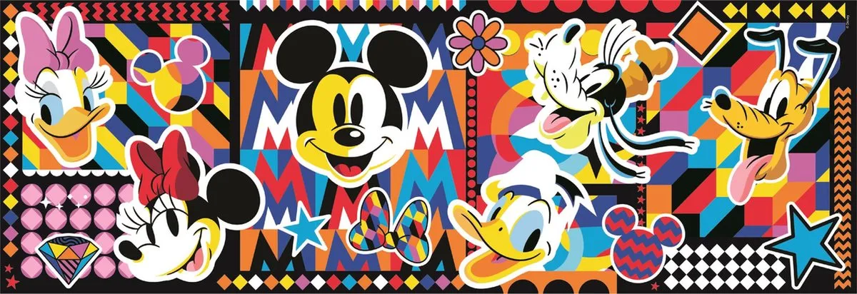 Clementoni Disney Panorama Puzzel 1000 Stuks - 98x33cm - Multicolor
