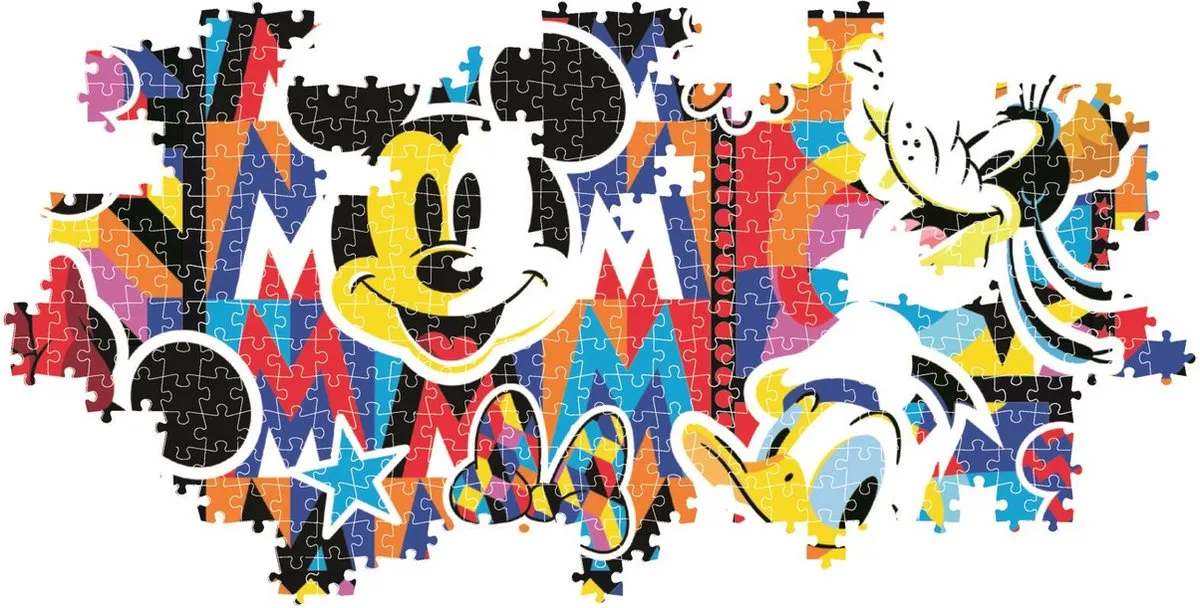 Clementoni Disney Panorama Puzzel 1000 Stuks - 98x33cm - Multicolor