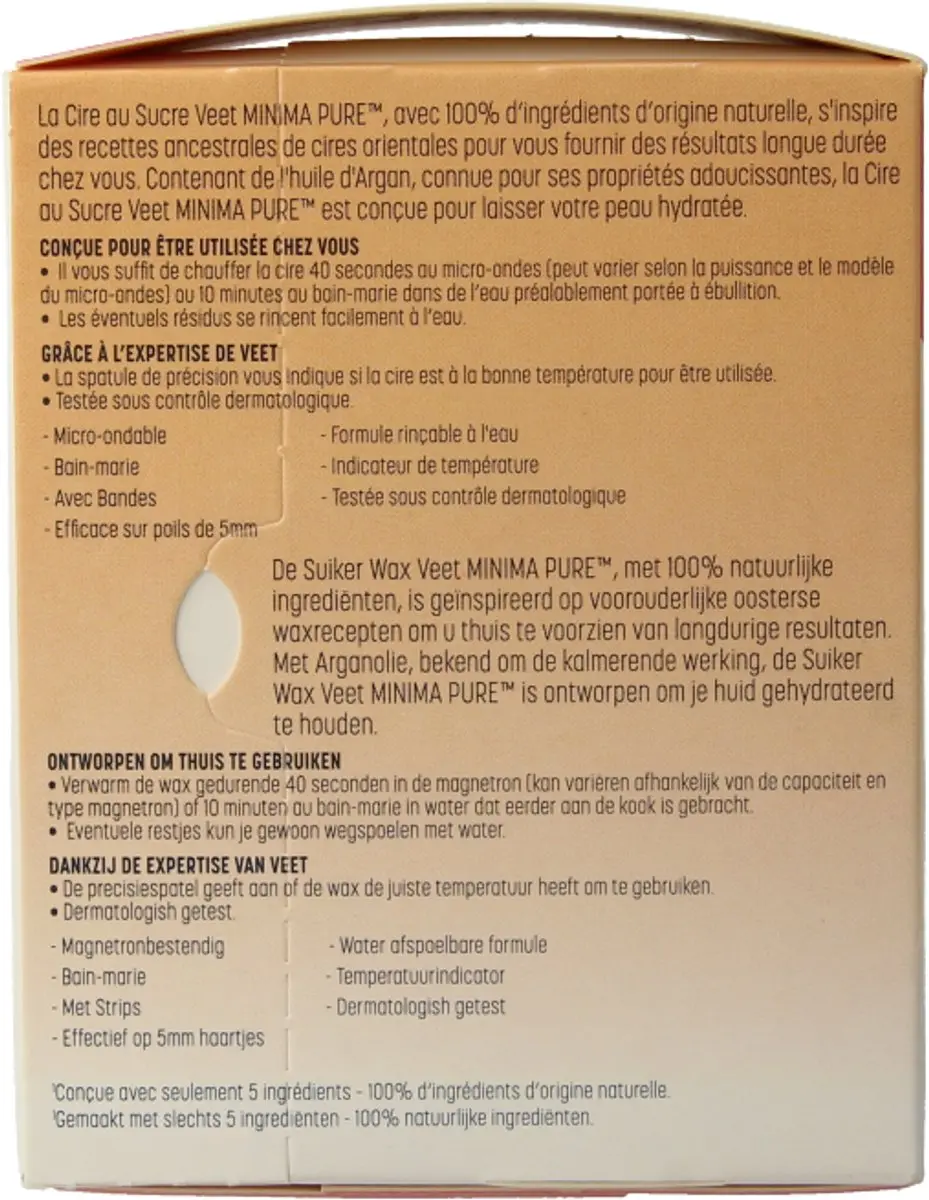 Veet Warme Wax Minima Arganolie 250ml - afbeelding 6 van 6