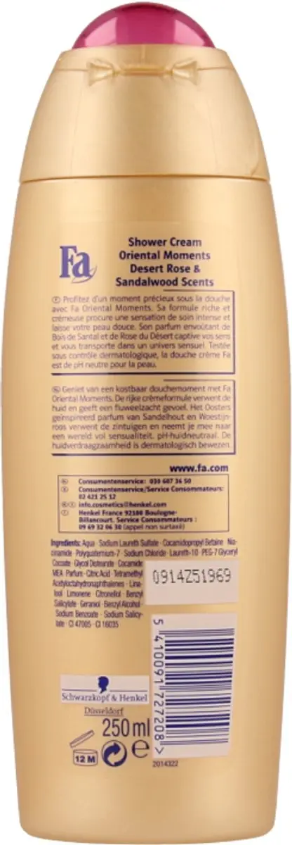 Fa Oriental Moments Douchegel 250ml - afbeelding 6 van 6