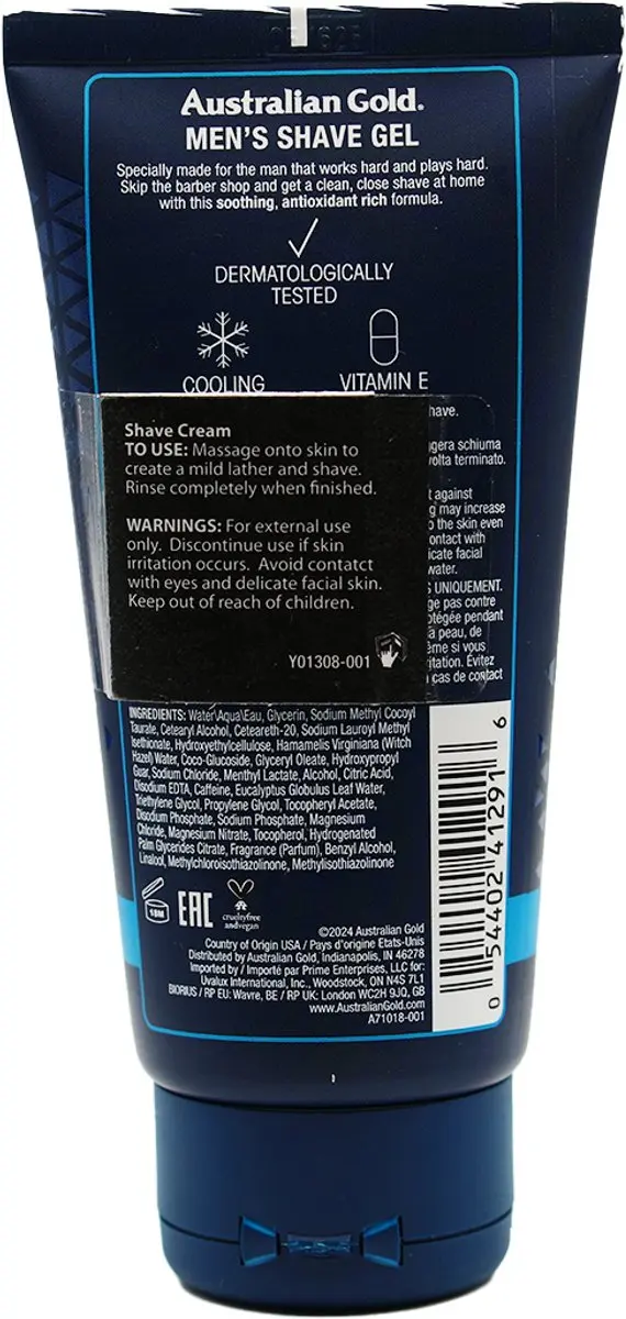 Australian Gold Men’s Shave Gel 148ml