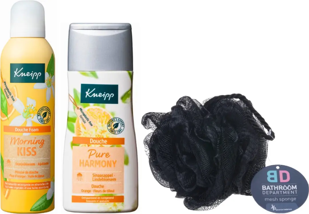 Kneipp Cadeauset Morning Kiss Douchegel & Spons - 3 Stuks