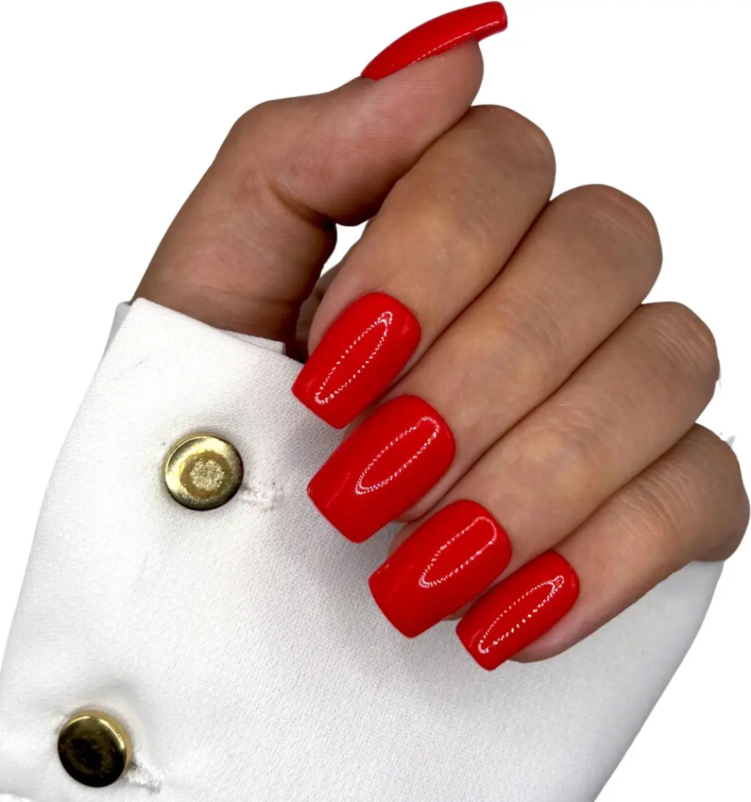 SD Press on Nails B-113 Plaknagels Rood