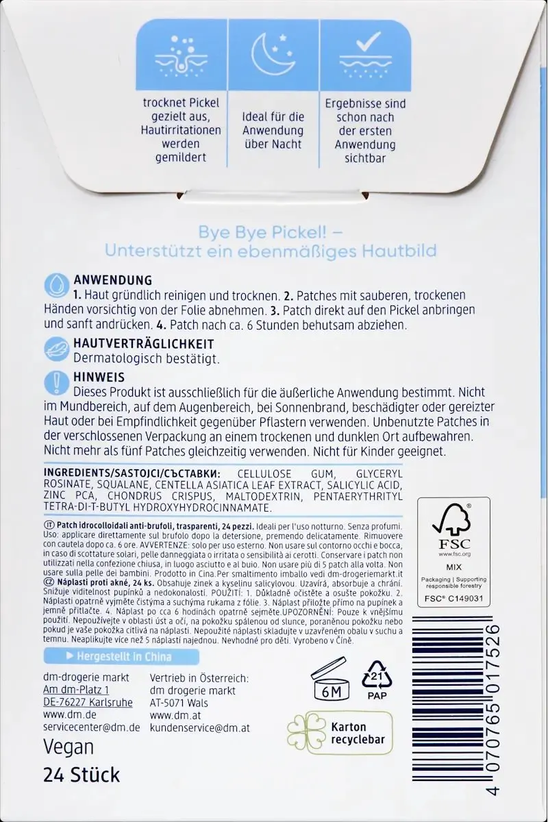 Balea Hydrocolloïde Pimple Patches - 24 Stuks