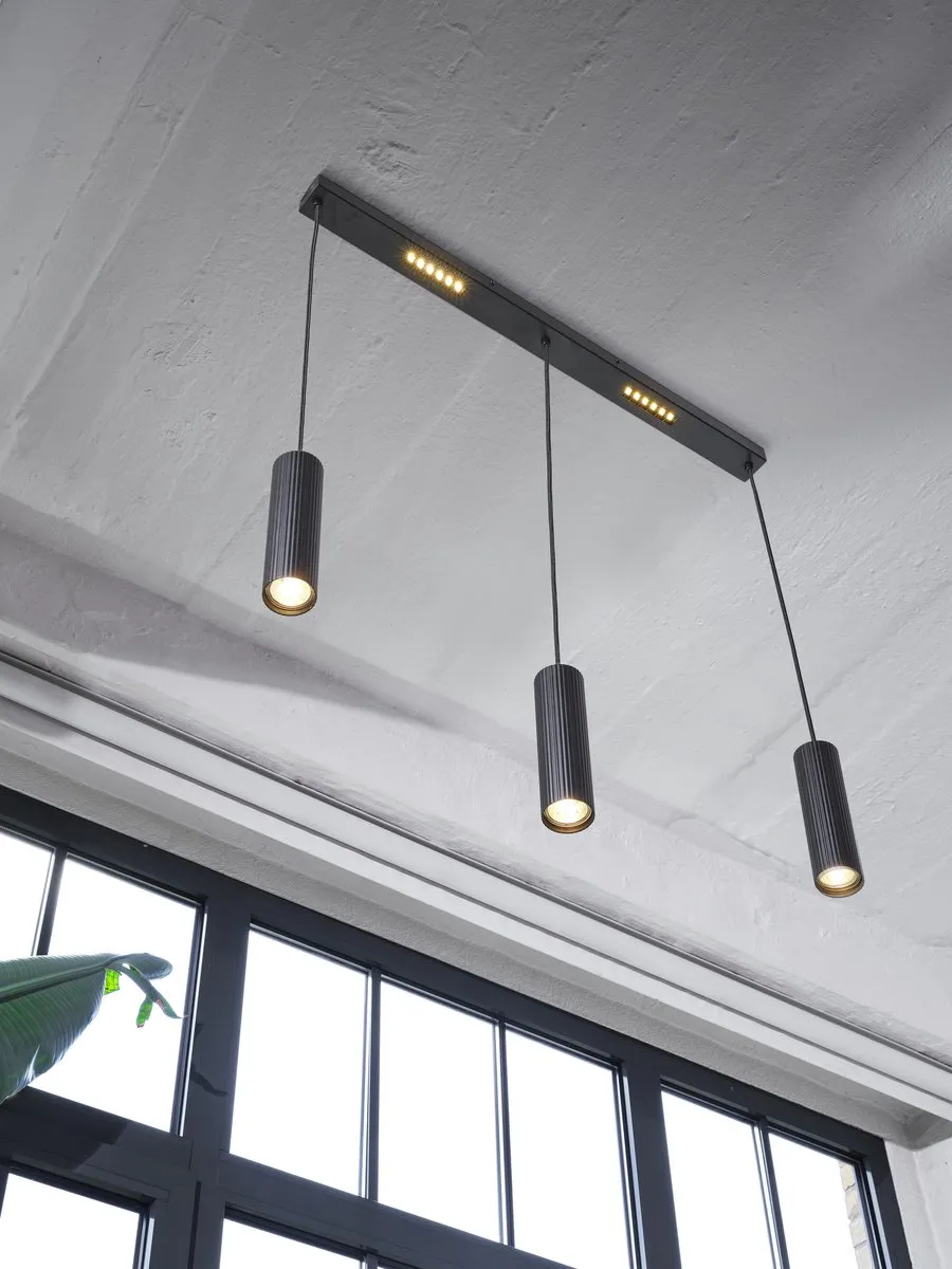 LEDVANCE Decor Drums Hanglamp 3XGU10 2XLED - Zwart