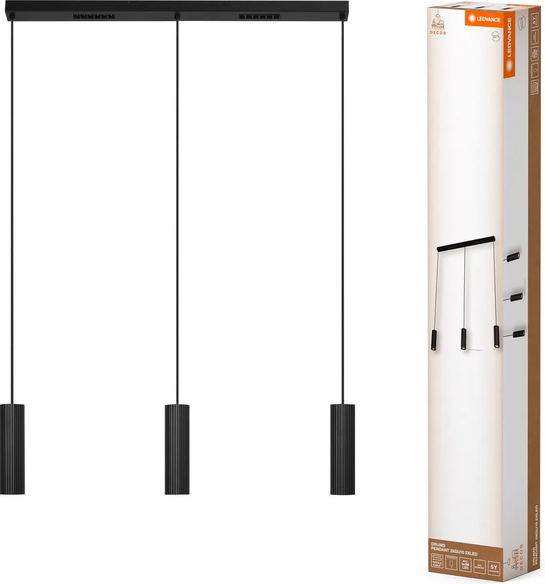 LEDVANCE Decor Drums Hanglamp 3XGU10 2XLED
