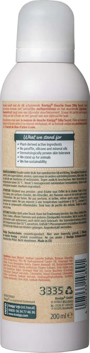 Kneipp Silky Secret Douche Schuim Zijdeboombloesem 200ml
