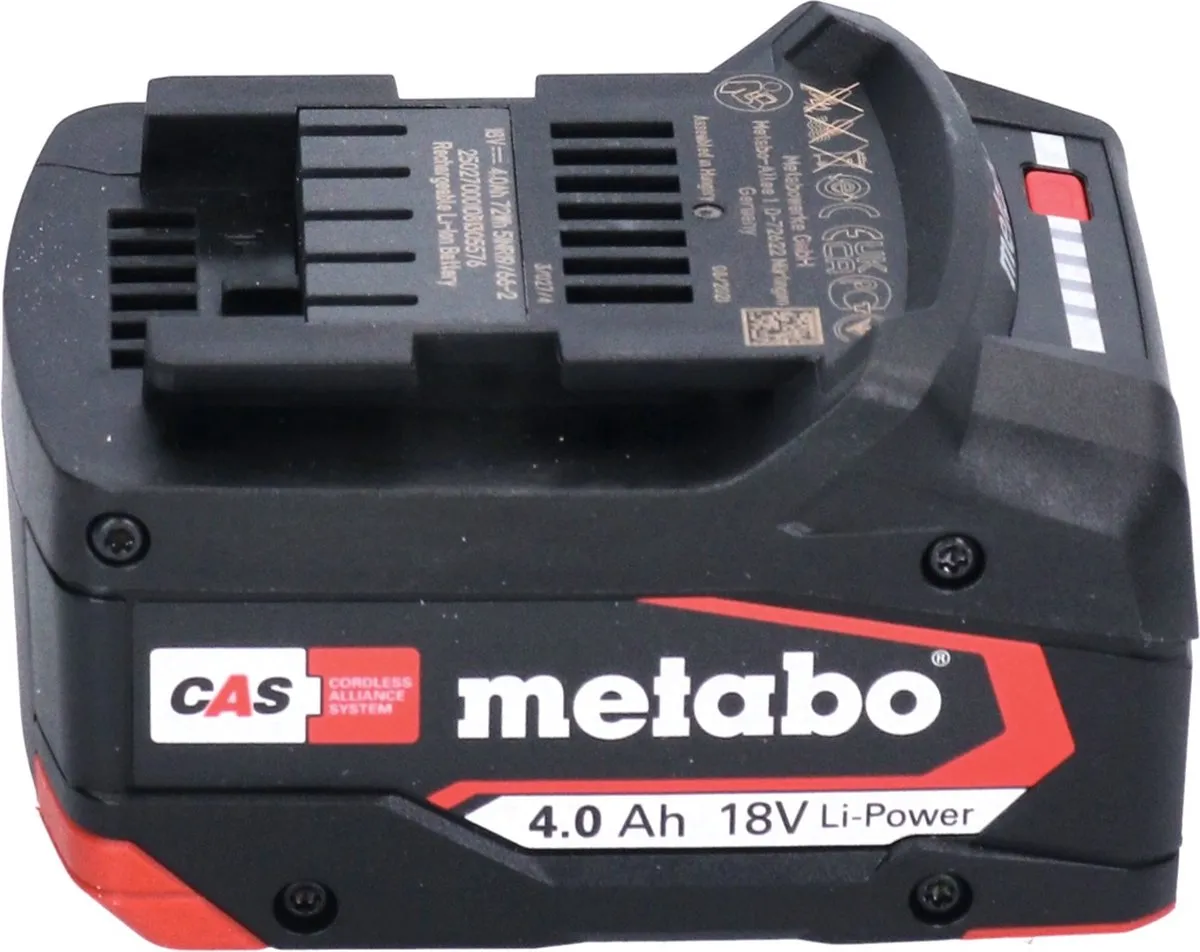 Metabo Li-Power 18V 4.0Ah CAS Accu Set - 4x 625027000 + ASC 55 Oplader
