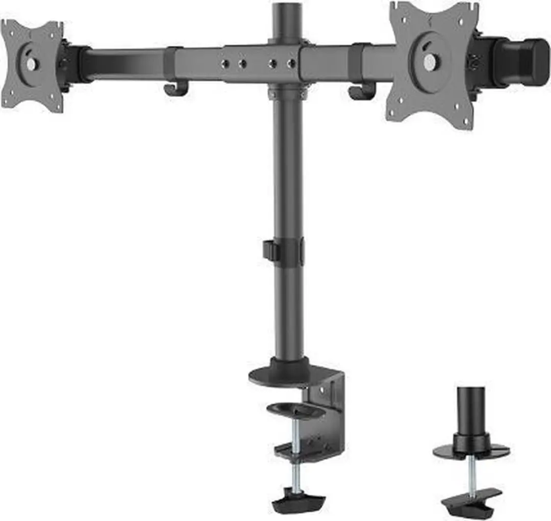 Neomounts FPMA-DCB100DBLACK Monitorarm 2x 10-27" - 10kg/scherm - Zwart