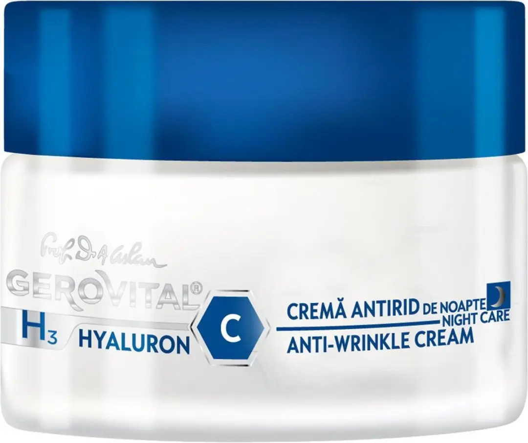 Gerovital Anti-Rimpel Nachtcreme 50ml - Hyaluronzuur & Vitamine C