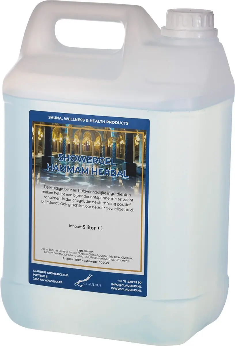 Splashbox Cosmetics Claudius Douchegel Hammam Herbal 5L