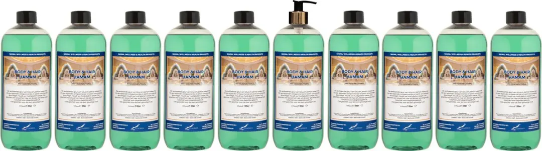 Splashbox Cosmetics Body & Hair Hamam 1L - 10 Stuks
