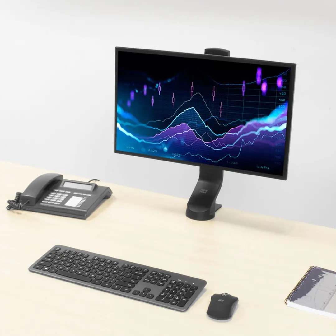 ACT MonitorArm AC8321 - 1 Scherm tot 34" - Zwart - afbeelding 6 van 6
