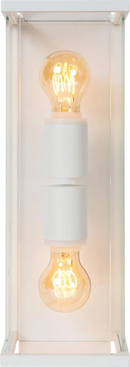 Lucide Claire Wandlamp 2xE27 IP54 - Wit