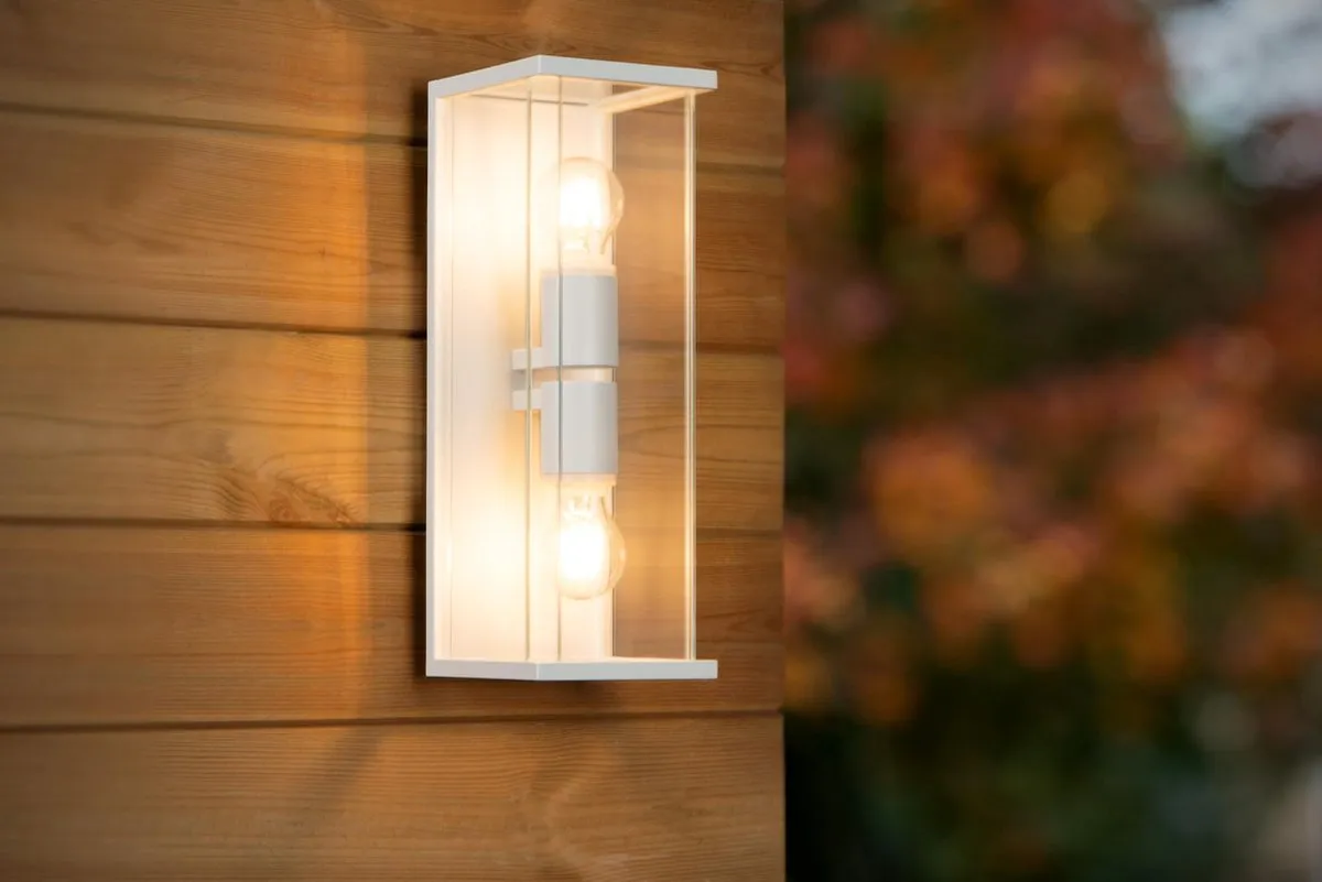 Lucide Claire Wandlamp 2xE27 IP54 - Wit