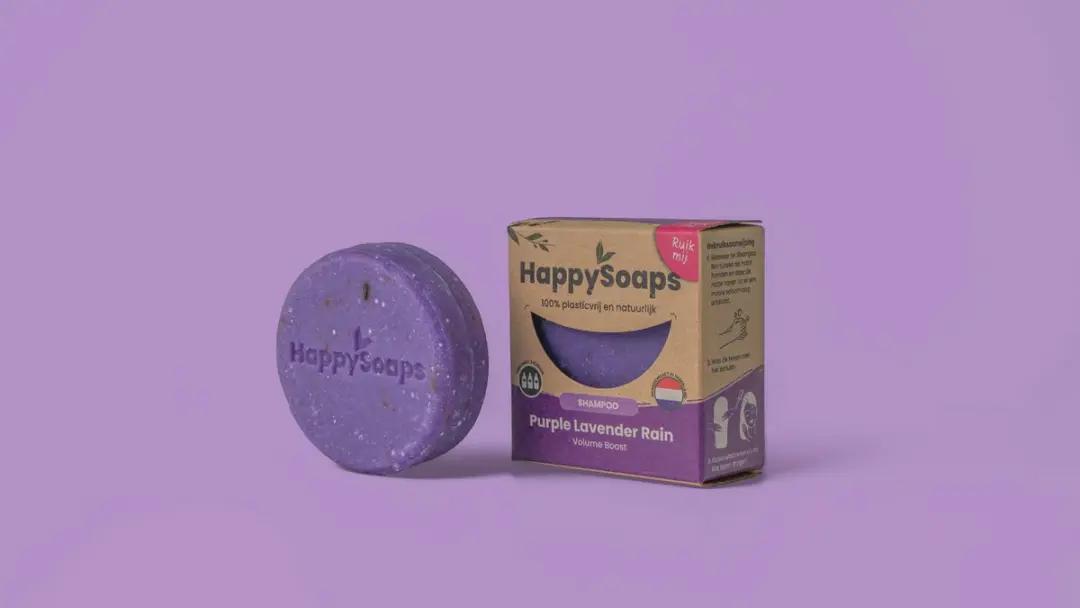 HappySoaps Purple Lavender Rain Shampoo Bar - 3x70g