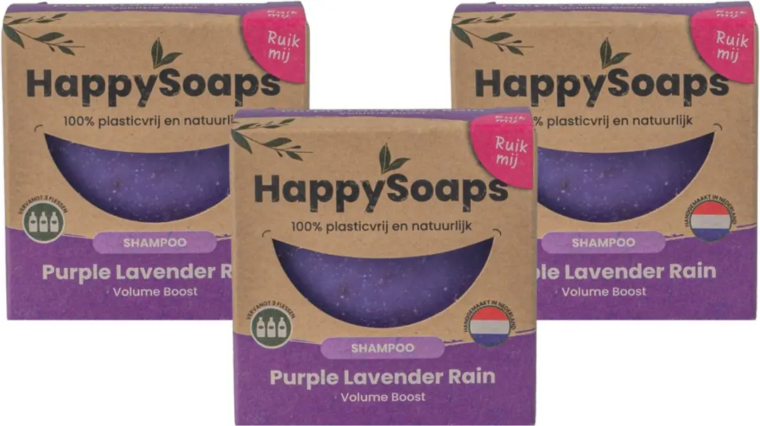 HappySoaps Purple Lavender Rain Shampoo Bar