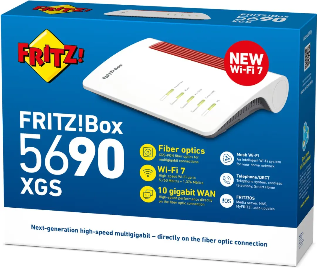 FRITZ!Box 5690 XGS - 5x Gigabit LAN - 1x WAN - Wit