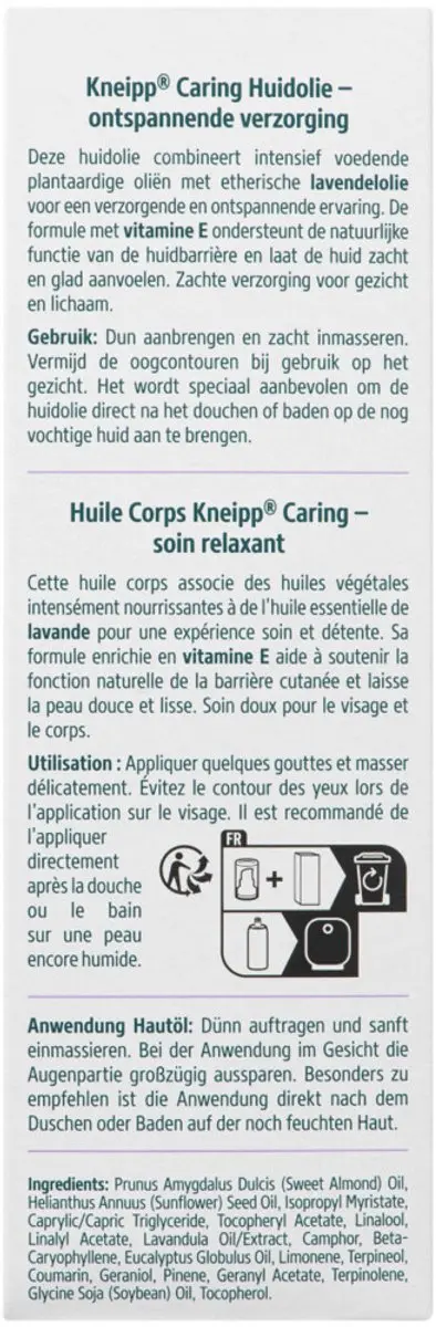 Kneipp Caring Huidolie Lavendel 100ml