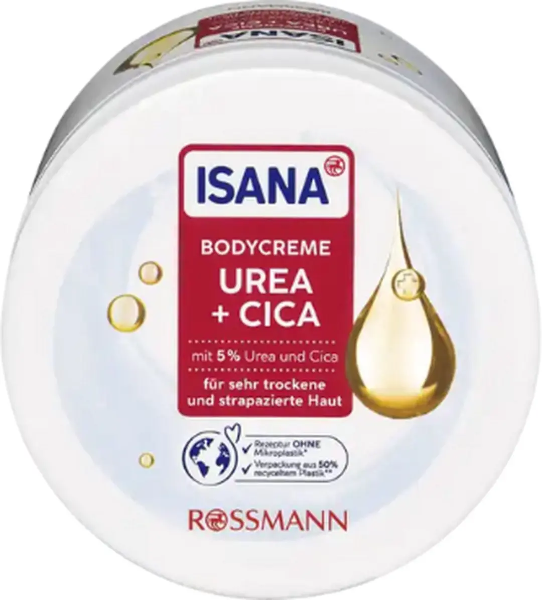 Isana Bodycrème Urea + Cica 400ml