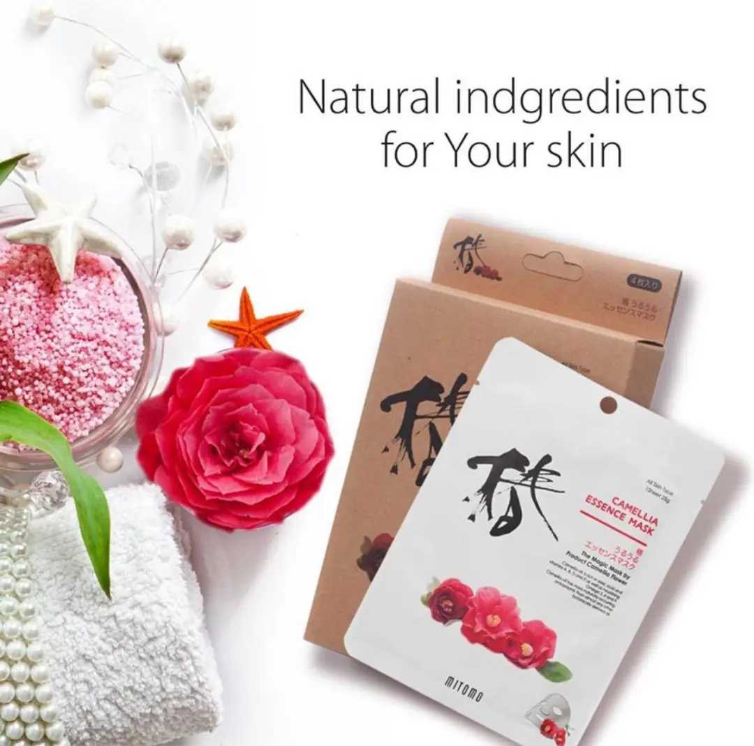 Mitomo Camellia Oil Gezichtsmasker 100g - 4 Stuks