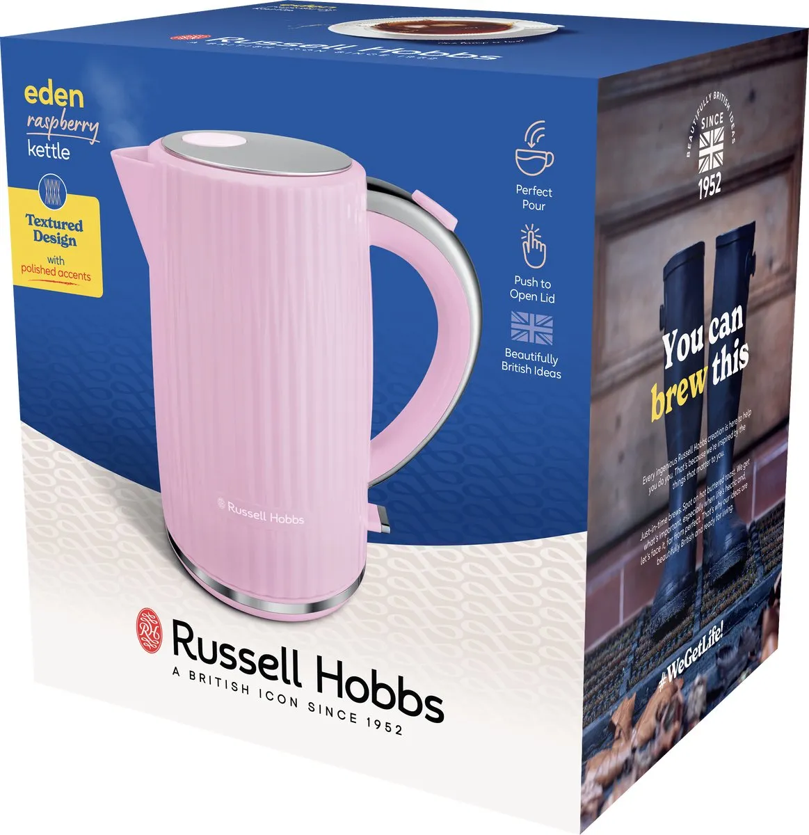 Russell Hobbs Eden Waterkoker 2400W 1.7L - Roze - afbeelding 6 van 6